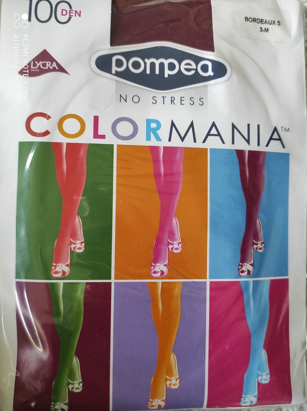 Calze & Collant: Collants couleur bordeaux 100 Den - Taille M – Nuovo e nell'imballaggio originale da Porrentruy venduto da Olifante 3