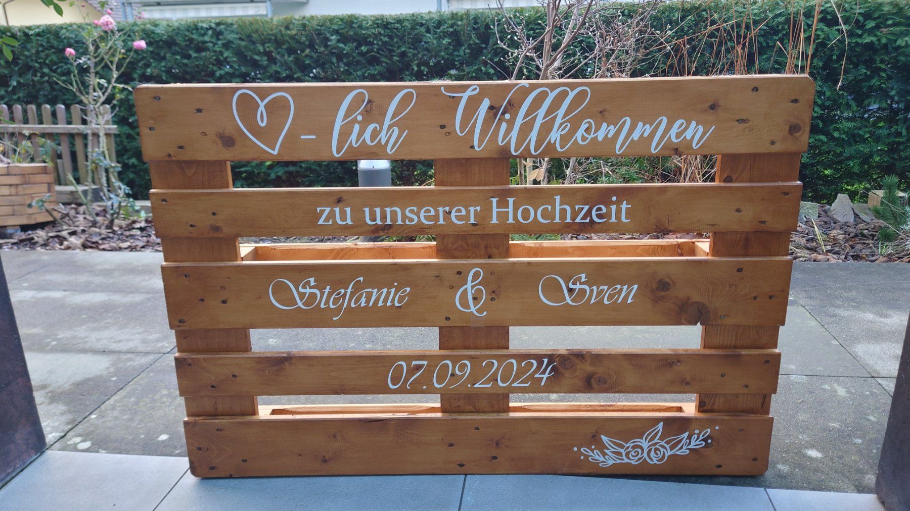 Tutte le decorazioni: Dekopalette Hochzeitsschild Willkommensschild – Usato da Stein/AG venduto da sborn