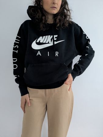 Nike Air Hoodie Schwarz "Just Do It"  G. S/M Top Zustand!
