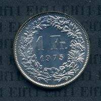 CHF___1.00 1975 stgl * nigelnagelneu! 1 Franken