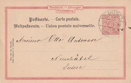 Ganzsache  Postkarte gel.1902-Bahnhofstempel