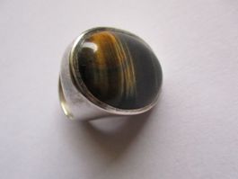 Bague œil de tigre argent 925 Denmark