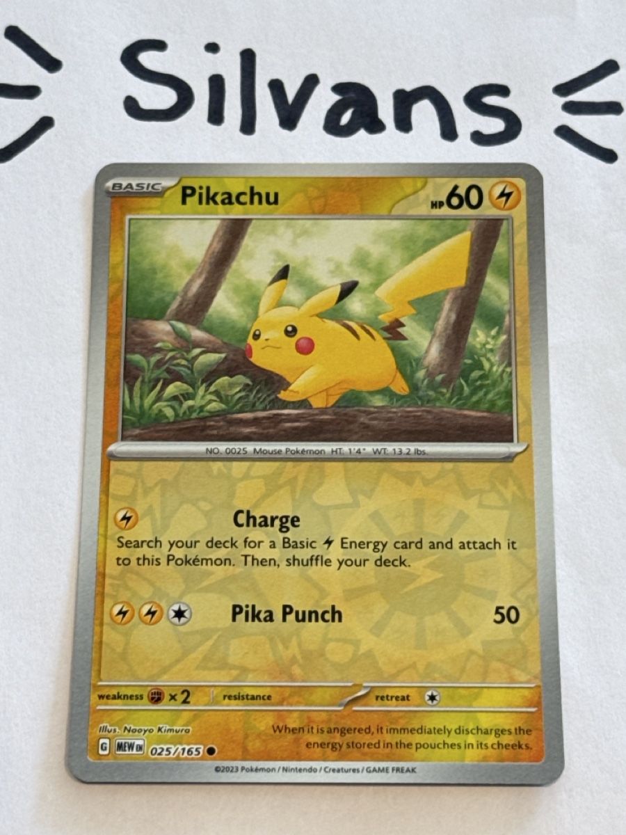 Pokémon Carte collezionabili: Pikachu Reverse Holo MEW 025 Englisch – Nuovo (secondo la descrizione) da Wil SG venduto da Silvans