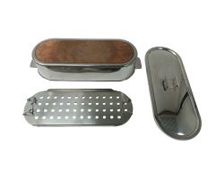 SILCRO 18 Fischpfanne, 2-teilig, 40 x 15 x 8.5 cm
