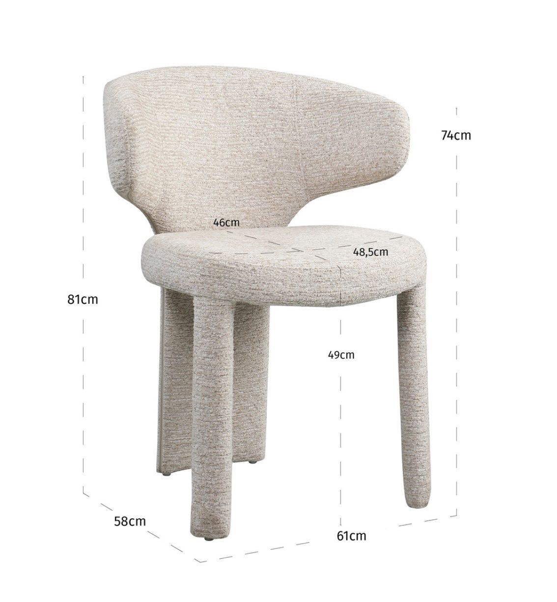 Sedie: RICHMOND INTERIORS*** Dining chair Viola natural linear – Nuovo e nell'imballaggio originale da Ruswil venduto da Miami-2026 8