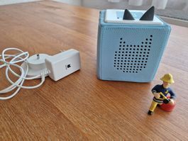 Hellblaue Toniebox inkl. Ladestation und Tonie