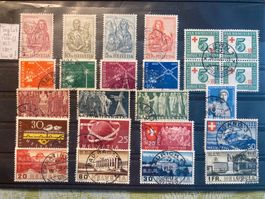 CH Briefmarken,aus 1938-1961.