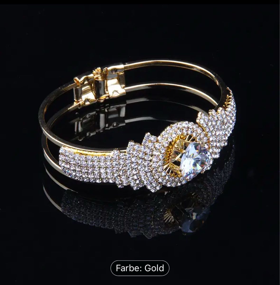 Bracciali & Braccialetti: Vergoldeter Armband mit funkelnder Steinen – Nuovo e nell'imballaggio originale da Kehrsatz venduto da Matumbaaa 1