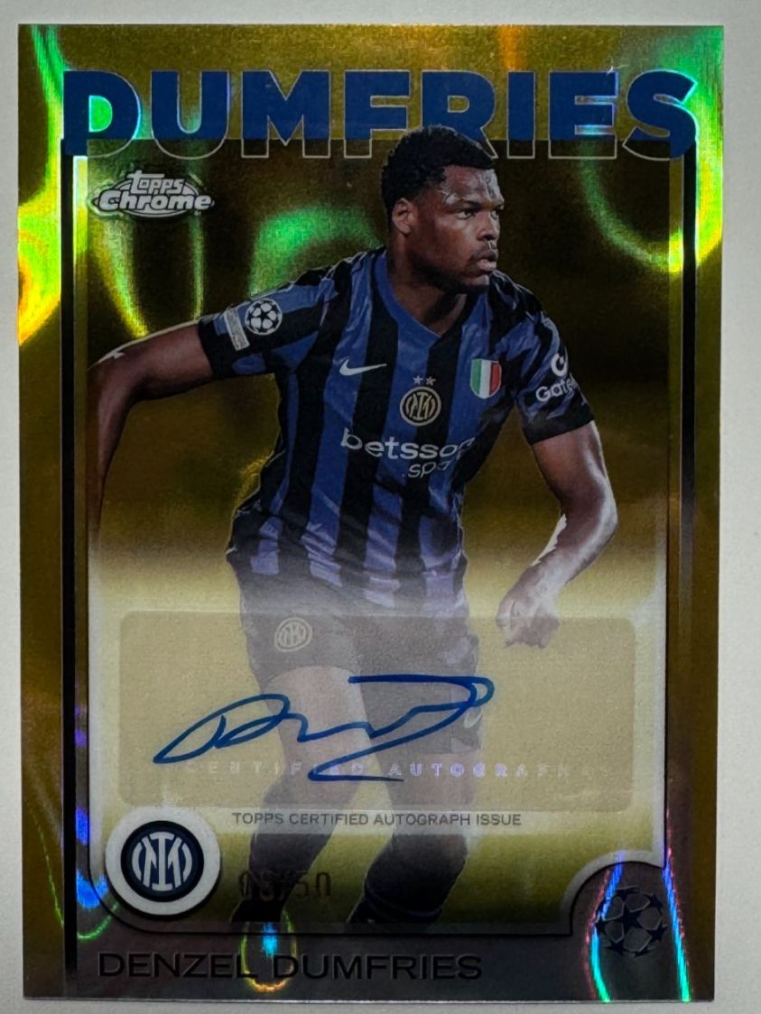 Autografi: Denzel Dumfries /50 - autograph Topps Chrome- Internazionale – Usato da Genève venduto da F-Rex