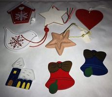 Christbaumanhänger 8 Stück im Set.