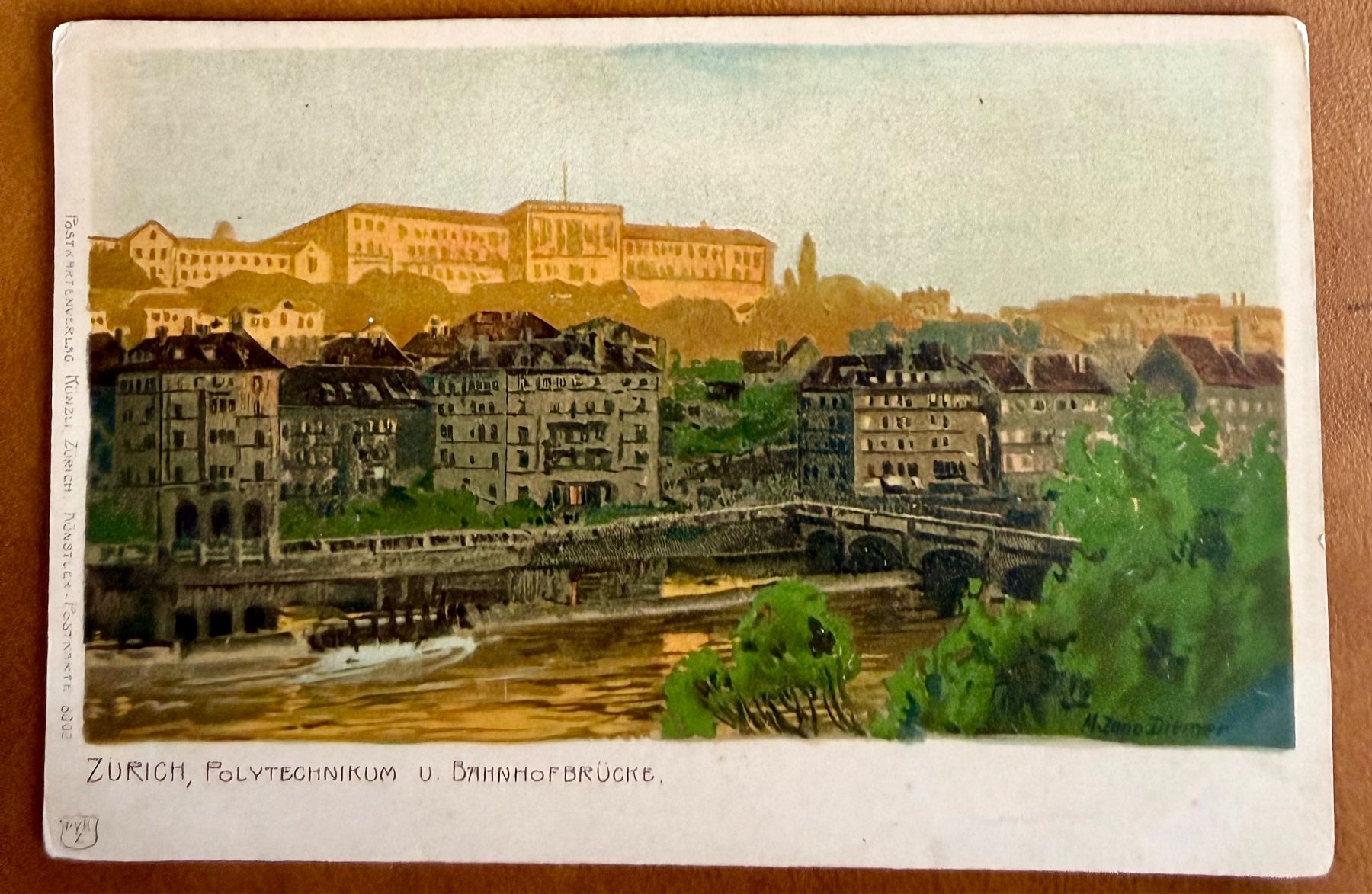 Cartoline postali: Zürich - Polytechnikum u. Bahnofbrücke  - AK – Usato da Lutry venduto da Ediego