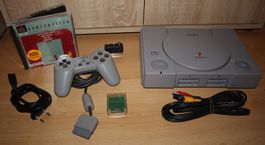 Sony PlayStation Konsole mit Zubehör & NAMCO Museum - Top!