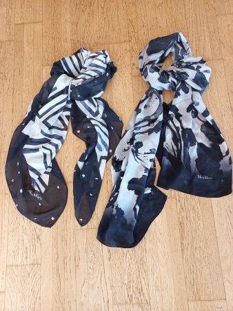 Max Mara exklusiv grosser Seidenschal + grosses Seidenfoular