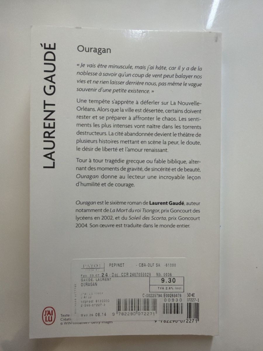 Libri: Laurent Gaudé - Ouragan – Nuovo (secondo la descrizione) da Clarens venduto da __stj.a 1