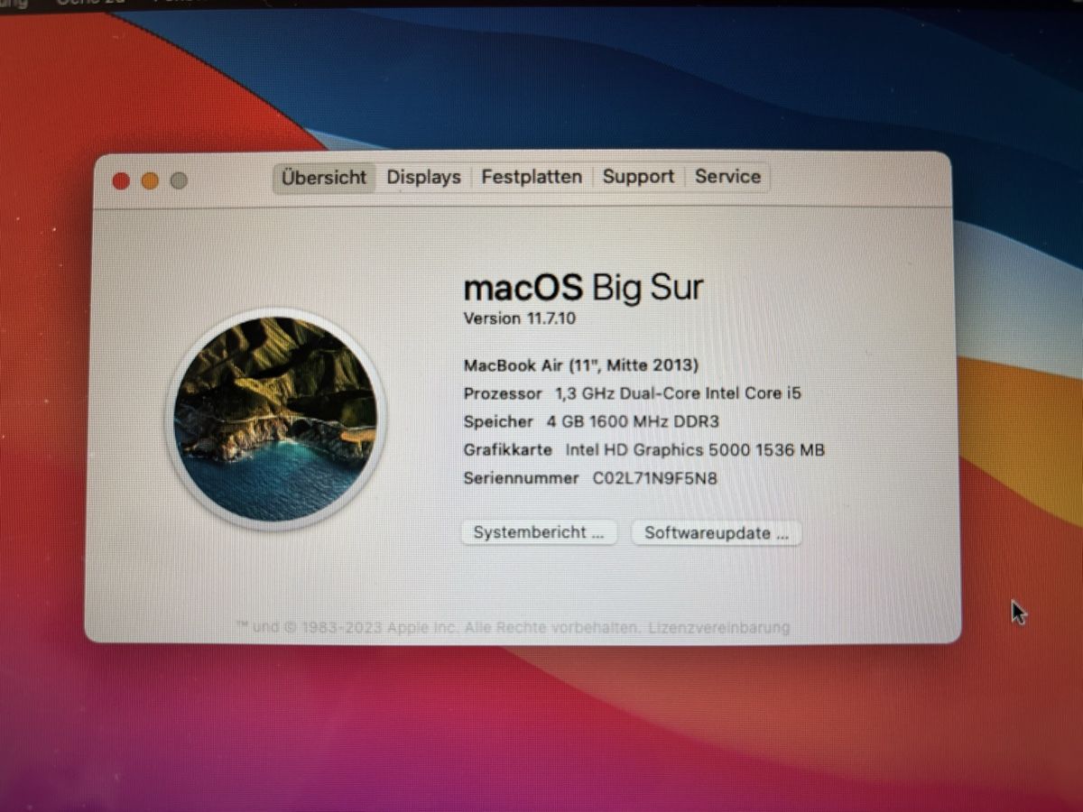 Apple Notebook: Apple MacBook Air 11" Mitte 2013, i5, 4GB RAM – Usato da Luzern venduto da guisch 5