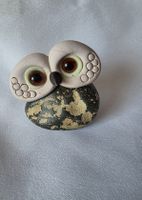 Eule Figur ist Naturstein Handgemacht und einzigartig 
