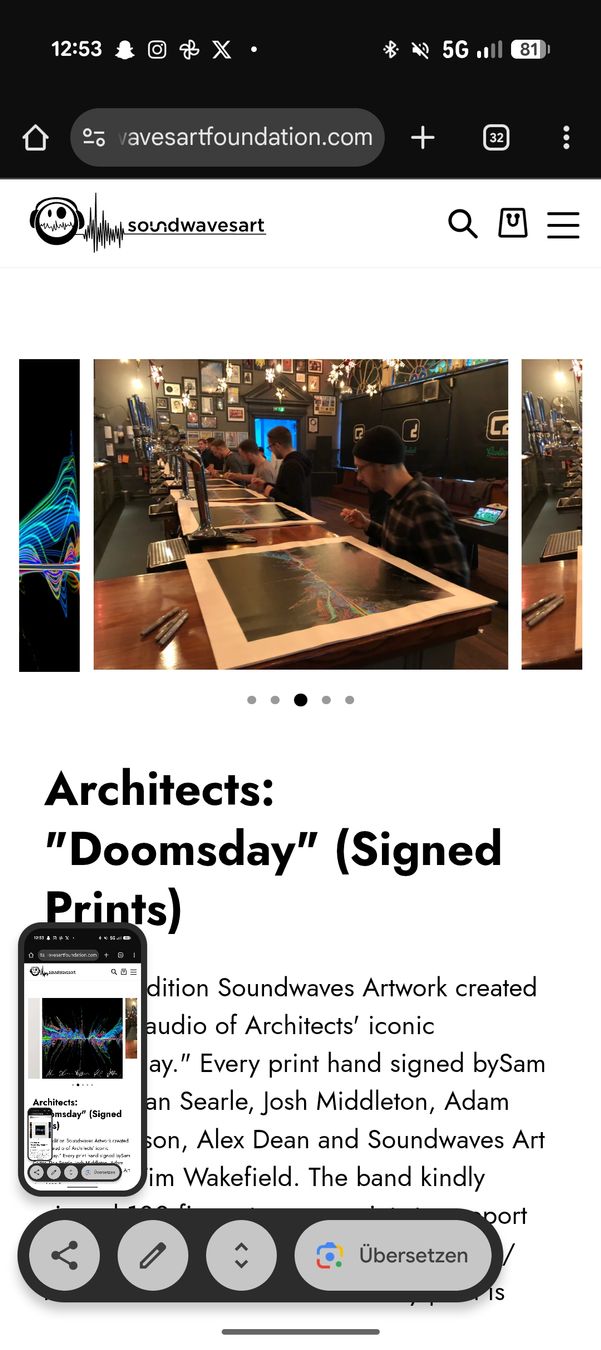 Foto & Immagini: Architects Soundwaves Art Foundation  Signed 75/100 – Usato da Reinach BL venduto da OwenPoms 2