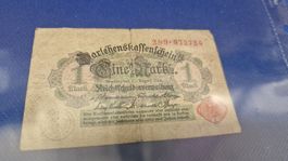 Historischer 1 Mark Darlehenskassenschein 1914 Rarität