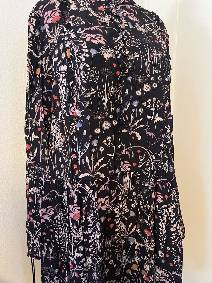 Kleider: Herbstkleid Blumenmuster schwarz Gr. M von Max&Co – Gebraucht aus Zürich von Brobin 4