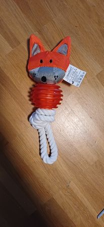 Hundespielzeug Fuchs mit Seil