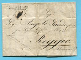 Faltbrief von St. Gallen nach Reggio 1832