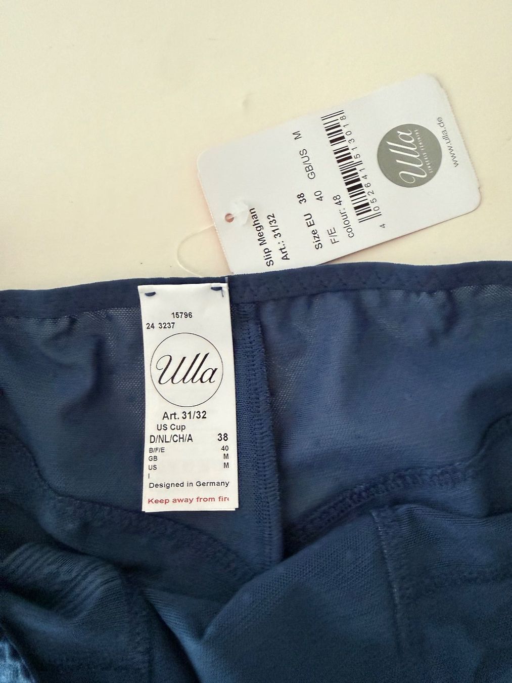 Altra biancheria intima: ULLA, Slip MEGHAN, Grösse 38, Farbe Blau – Nuovo e nell'imballaggio originale da Rudolfstetten venduto da gst_g7xl 2
