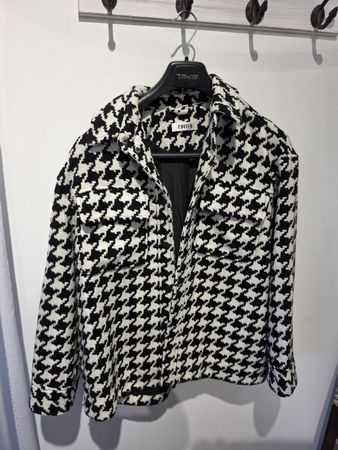 Edited Jacke Hahnentrittmuster schwarz weiss Grösse 42