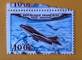 Briefmarke aus Frankreich Flugzeuge  gestempelt 1954 