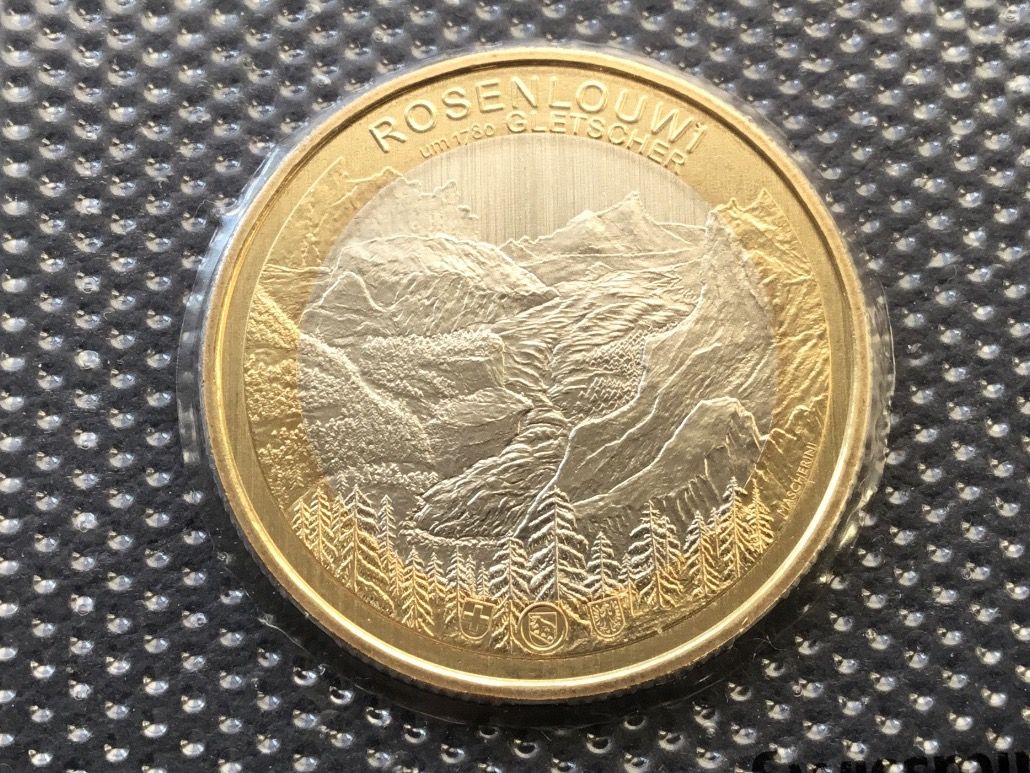 Tutti le monete: 10 Franken Rosenlouwigletscher 2023 – Nuovo e nell'imballaggio originale da St. Margrethen SG venduto da alfapeugeot10