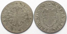 Schweiz FREIBURG Halbbatzen 1741 Billon ss/ss-vz