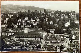 St. Gallen - Teilansicht mit Post im Vordergrund 1931