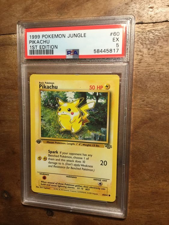 Pikachu 1st edition, Pokemon Jungle (1999), PSA 5 Excellent (D'occasion ...