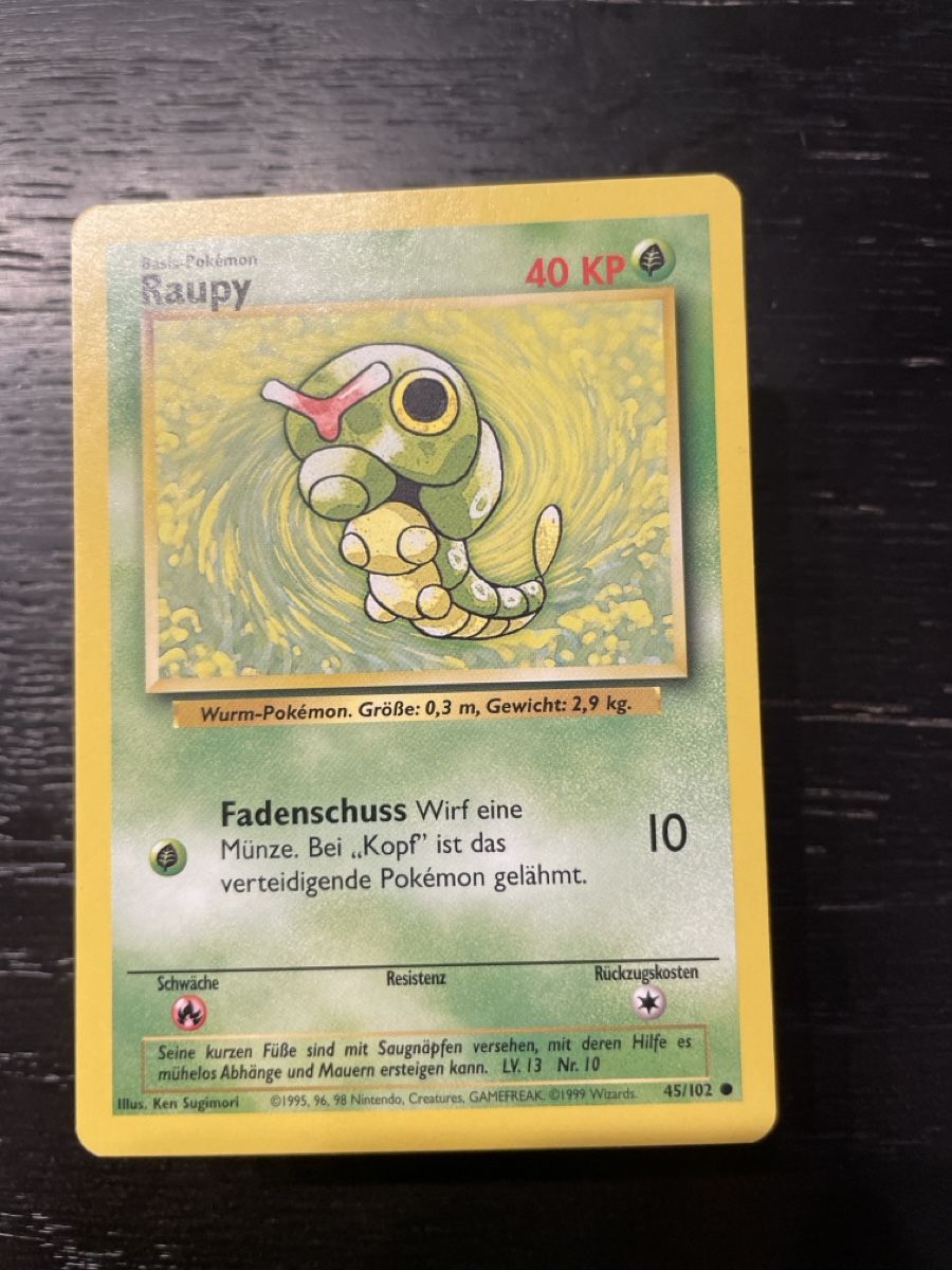 Pokémon Sammelbilder & Trading cards: Pokemon base Raupy 45/102 – Gebraucht aus Hugelshofen von Suimosa