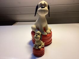 Werbefigur Hund "WUM GROSS UND KLEIN“ Loriot 70er Jahre
