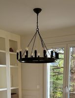 Lustre moderne en fer forgé - Style rustique et élégant