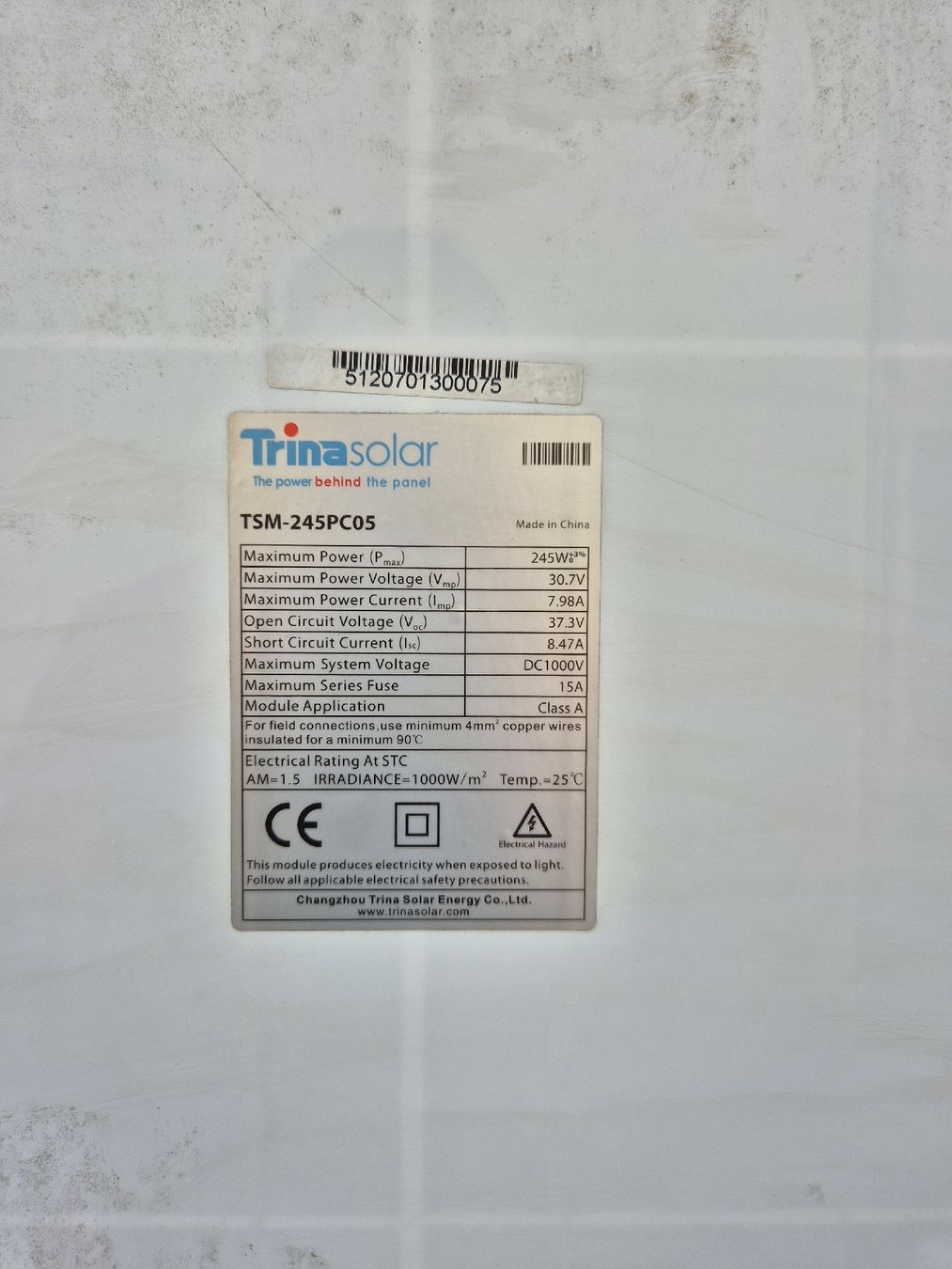 Trina Solar Dispositivi a energia solare: Solarmodul Trina 245W – Usato da Mauren FL venduto da ermamau 1