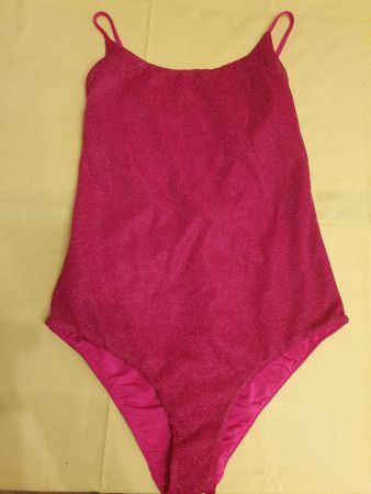 Badeanzug rot mit Glitzer Gr.L NEU