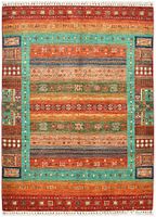 Handgeknüpfter afghanischer Khurjeen Orientteppich 211x152Cm