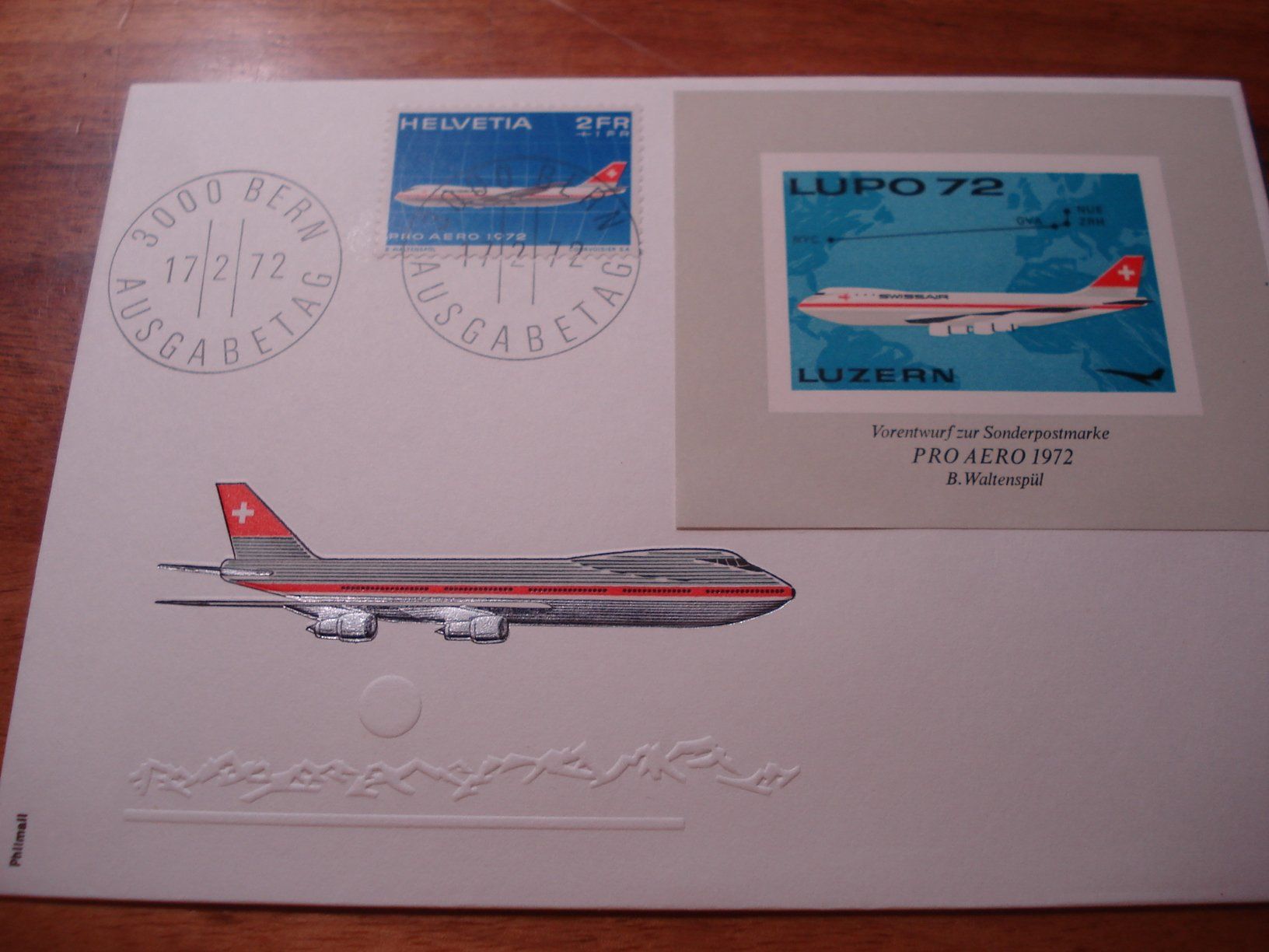 Tutti i francobolli: FDC Pro Aero 1972, mit Vignettenblock – Usato da Niederwil AG venduto da morostahu