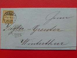 1874, Erstklassiger Brief von ZÜRICH: Nr.37a, Kat: 500.-+