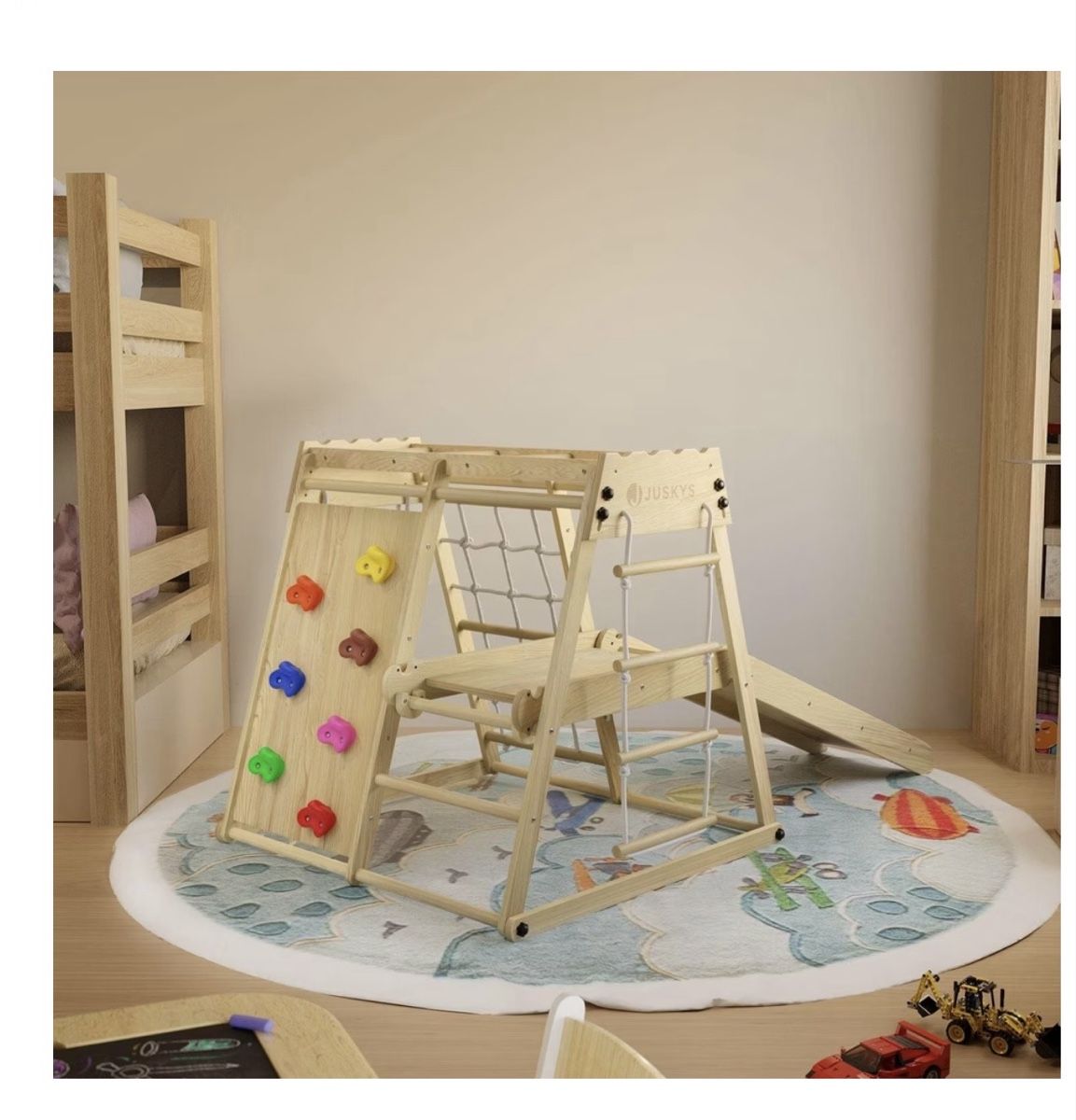 Rutschbahn: Solid Wood Kids Climbing Triangle with Rings & Slide! – Gebraucht aus Effretikon von lio_gjr8 2