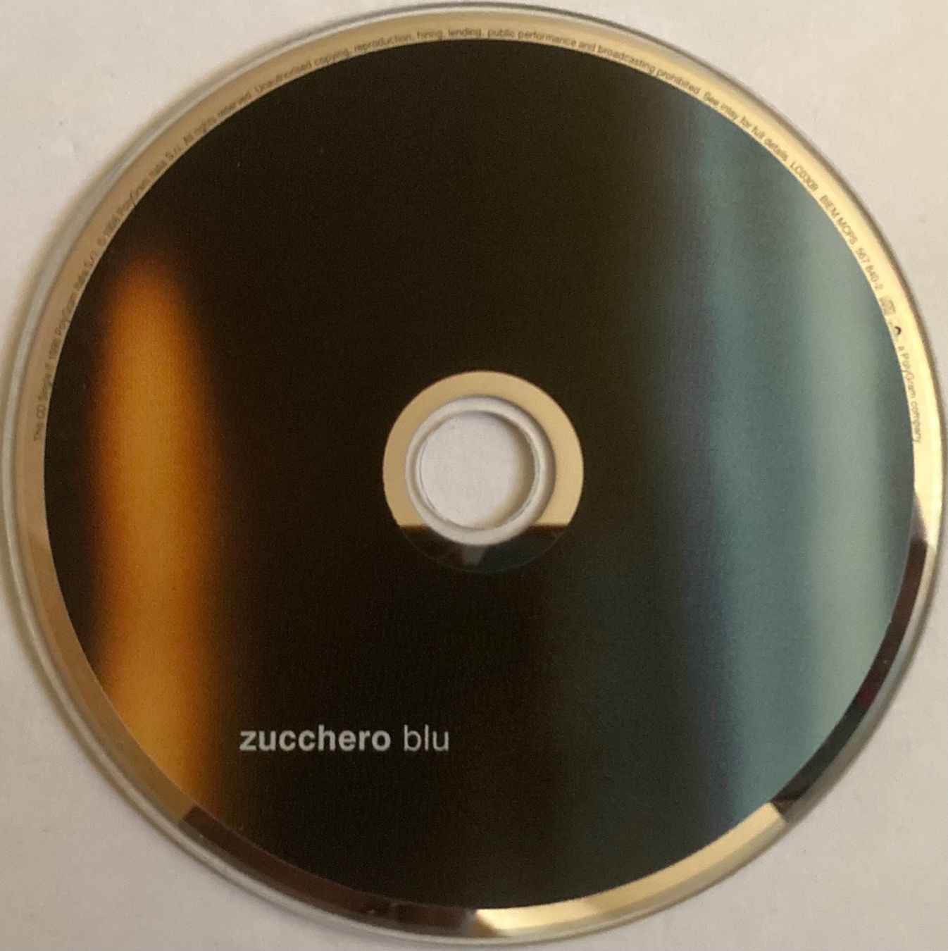 CD: ZUCCHERO - BLU – Usato da Poliez-Pittet venduto da Newtown-Records 2