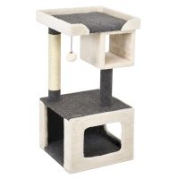 COSTWAY Kratzbaum klein weiß grau