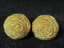 Vintage-Ohrringe Cabouchon Paris – Goldfarben