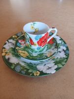 Espresssgeschirr Taitu Papaveri 1996 3-teilig Blumenmotiv 