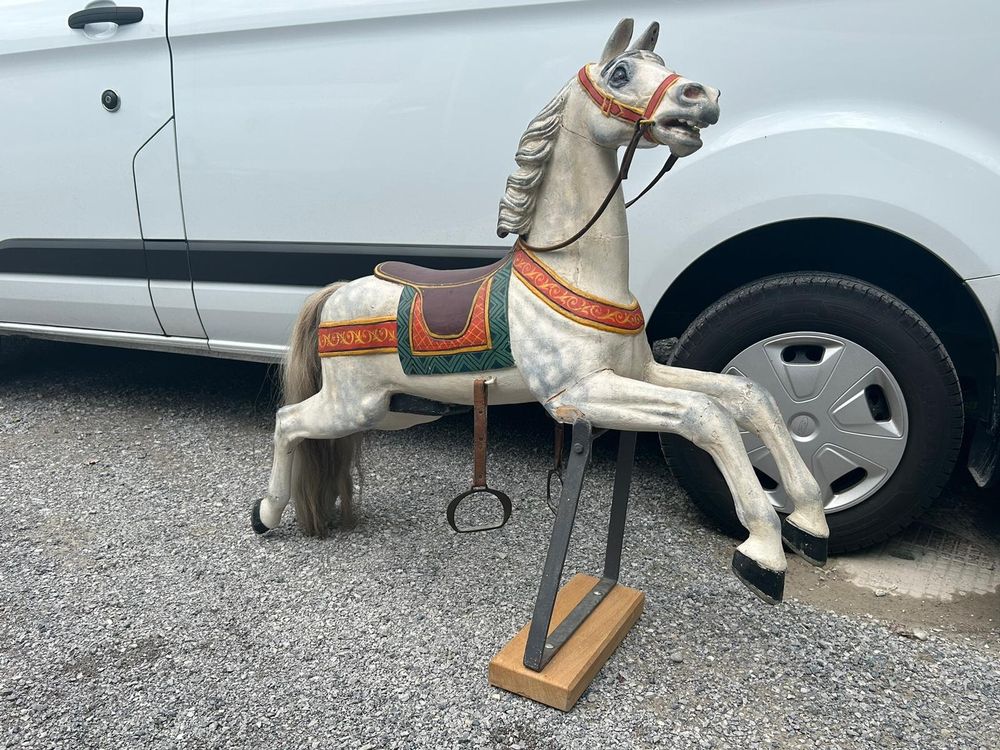 BORDSTRACT Cheval De Manège En Bois, Manège En Bois Vintage Mini Pendentif Suspendu Décoration De La Maison Ornements D'arbre De Noël Pour