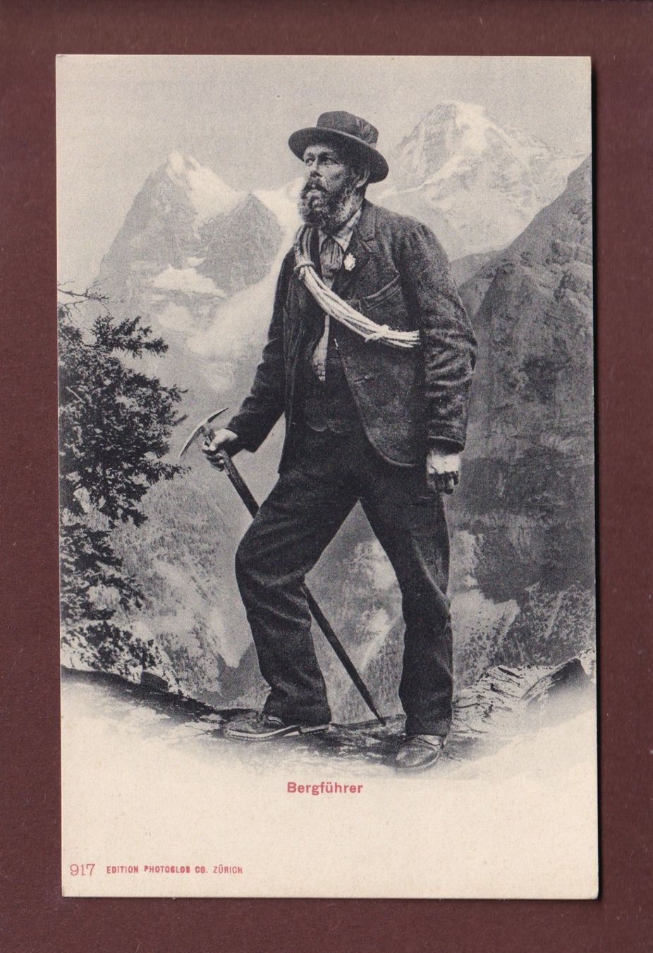 Cartoline postali: BERGFÜHRER – Usato da Pully venduto da nicecards