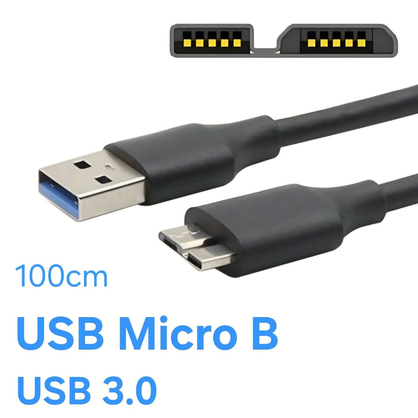 Cavi: USB 3.0 Micro-B <- USB A Kabel / 1 Meter / Micro-USB B – Nuovo e nell'imballaggio originale da Uster venduto da -FPS-