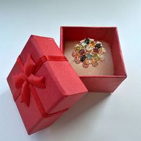 Ring mit natürlichem Turmalin 100 % echtes Edelstein-Schmu