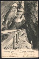 AK Ragaz, Eingang Taminaschlucht, 1905